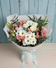 Букет цветов из:  Розы, Лизиантусы и Хризантемы #REPLACE_PRED# Ветлужском Костромской области