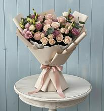 Букет цветов из:  Розы и Лизиантусы #REPLACE_PRED# Ветлужском Костромской области