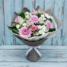 Букет цветов из:  Герберы, Альстромерии и Хризантемы в Ветлужском Костромской области