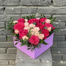 Цветочная композиция из Розы в коробке в Ветлужском Костромской области