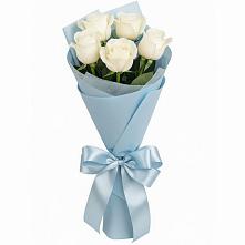 Букет 5 Белых роз Проуд в Ветлужском Костромской области