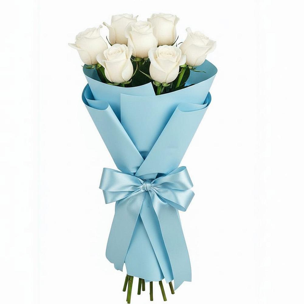 Букет 7 белых роз Проуд в Ветлужском Костромской области