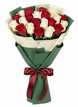 Букет Микс из красных и белых роз #REPLACE_PRED# Ветлужском Костромской области