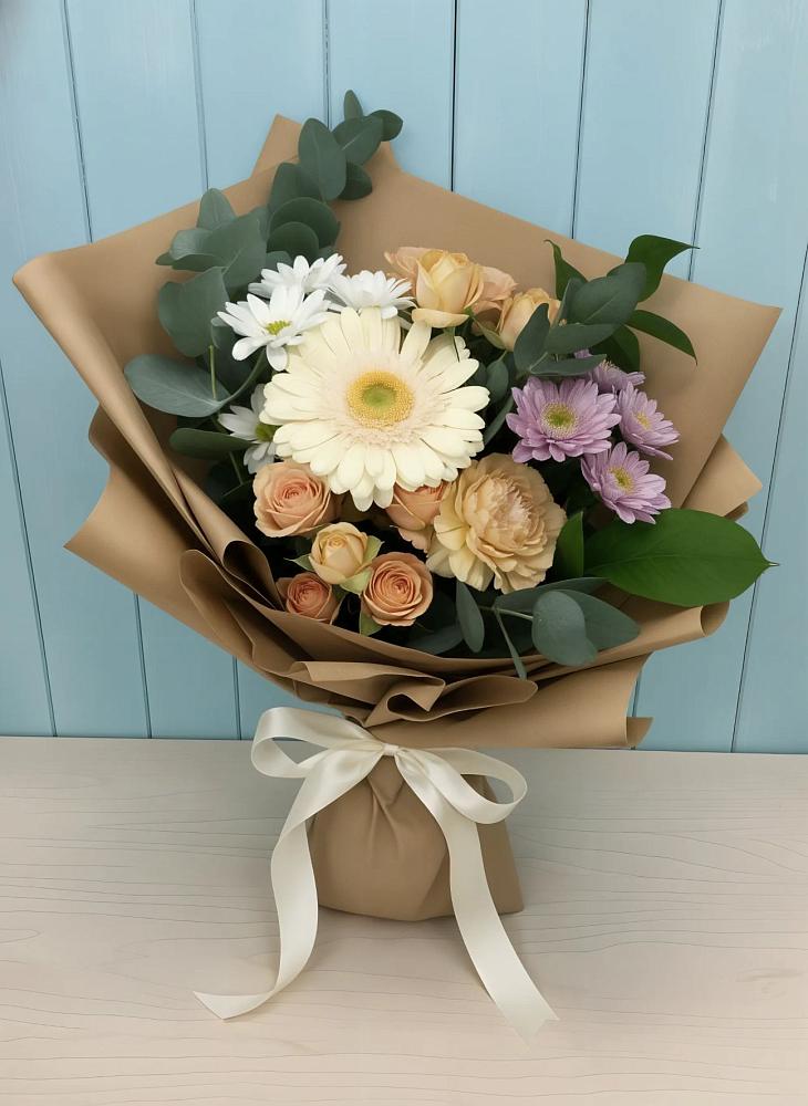 Букет цветов из: Герберы и Хризантемы в Ветлужском Костромской области