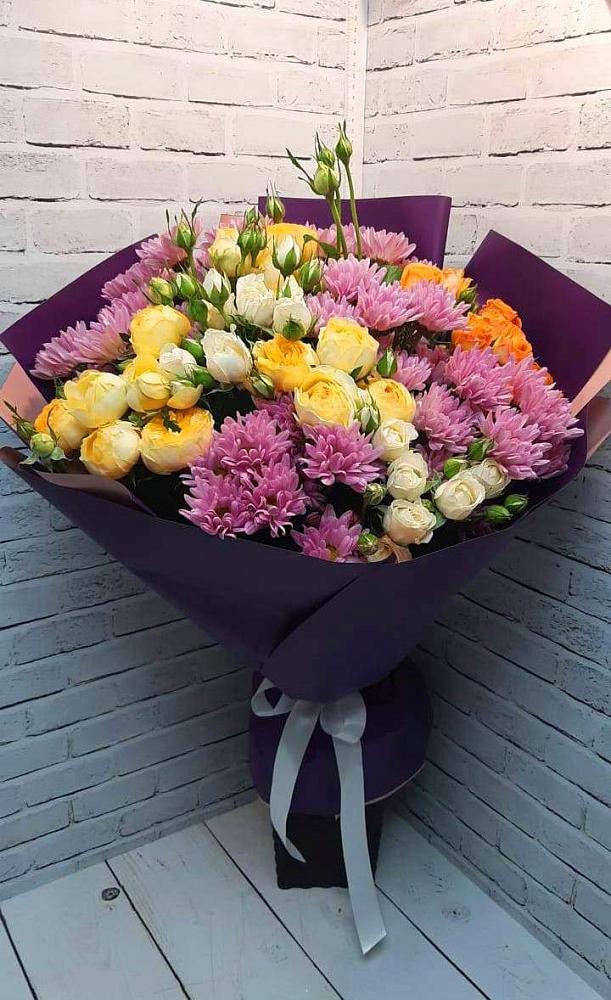 Букет цветов из: Хризантемы и Розы в Ветлужском Костромской области