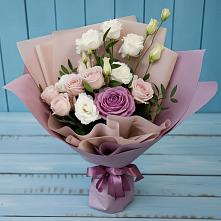 Букет цветов из:  Розы и Лизиантусы в Ветлужском Костромской области
