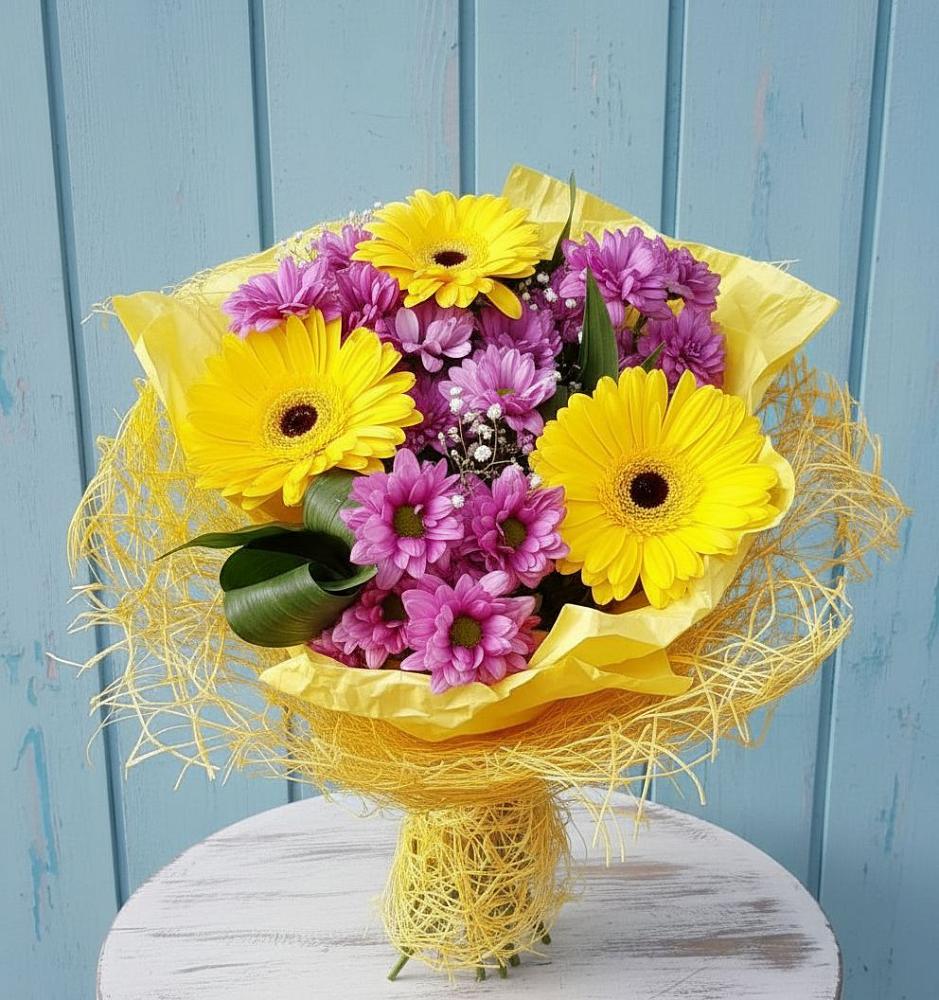 Букет цветов из: Хризантемы и Герберы в Ветлужском Костромской области