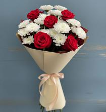 Букет цветов из:  Розы и Хризантемы в Ветлужском Костромской области