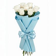 Букет 7 белых роз Проуд в Ветлужском Костромской области