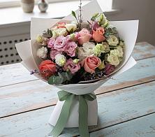 Букет цветов из:  Розы, Лизиантусы и Гвоздики в Ветлужском Костромской области