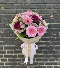 Букет цветов из:  Герберы и Хризантемы #REPLACE_PRED# Ветлужском Костромской области