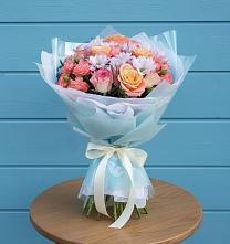 Букет цветов из:  Хризантемы и Розы в Ветлужском Костромской области