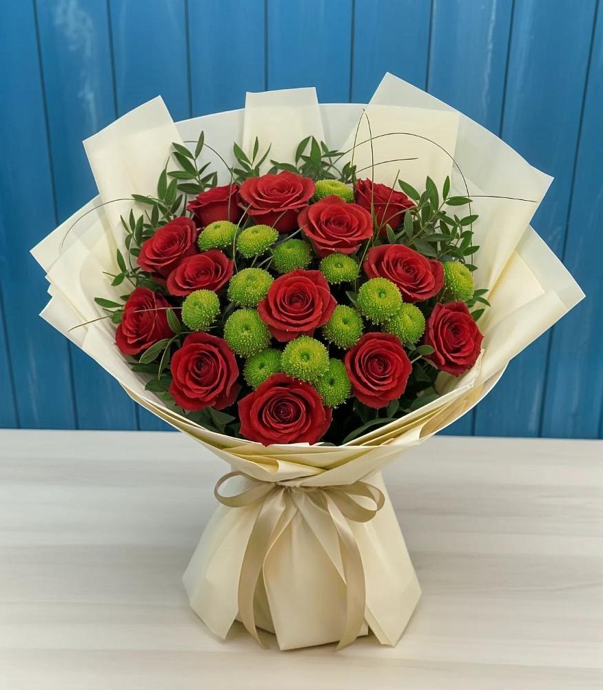 Букет цветов из: Розы и Хризантемы в Ветлужском Костромской области