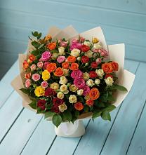 Букет Микс из разноцветных кустовых роз #REPLACE_PRED# Ветлужском Костромской области