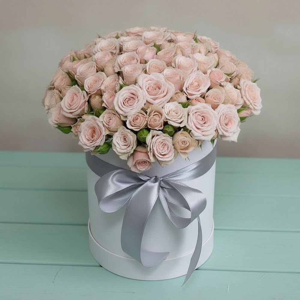 Цветочная композиция из Розы в шляпной коробке в Ветлужском Костромской области